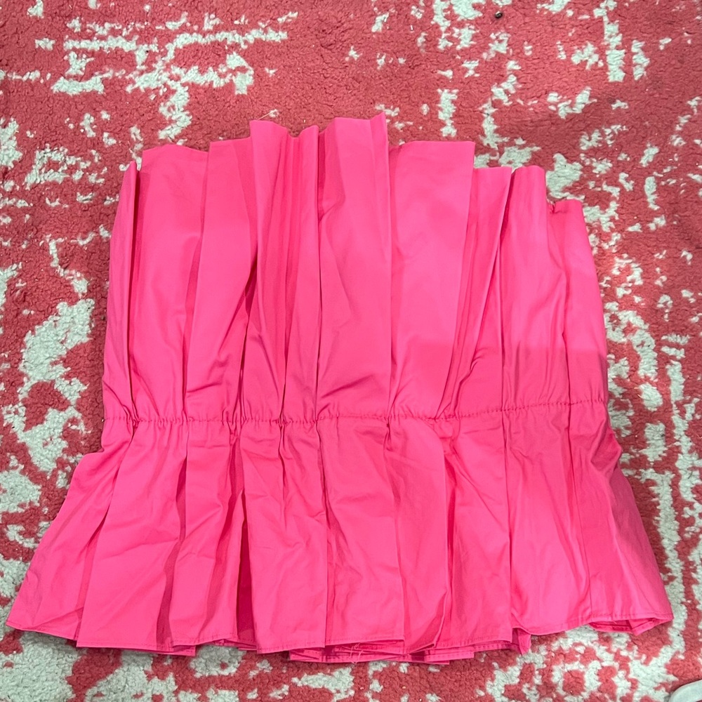 Pink strapless DO+BE top